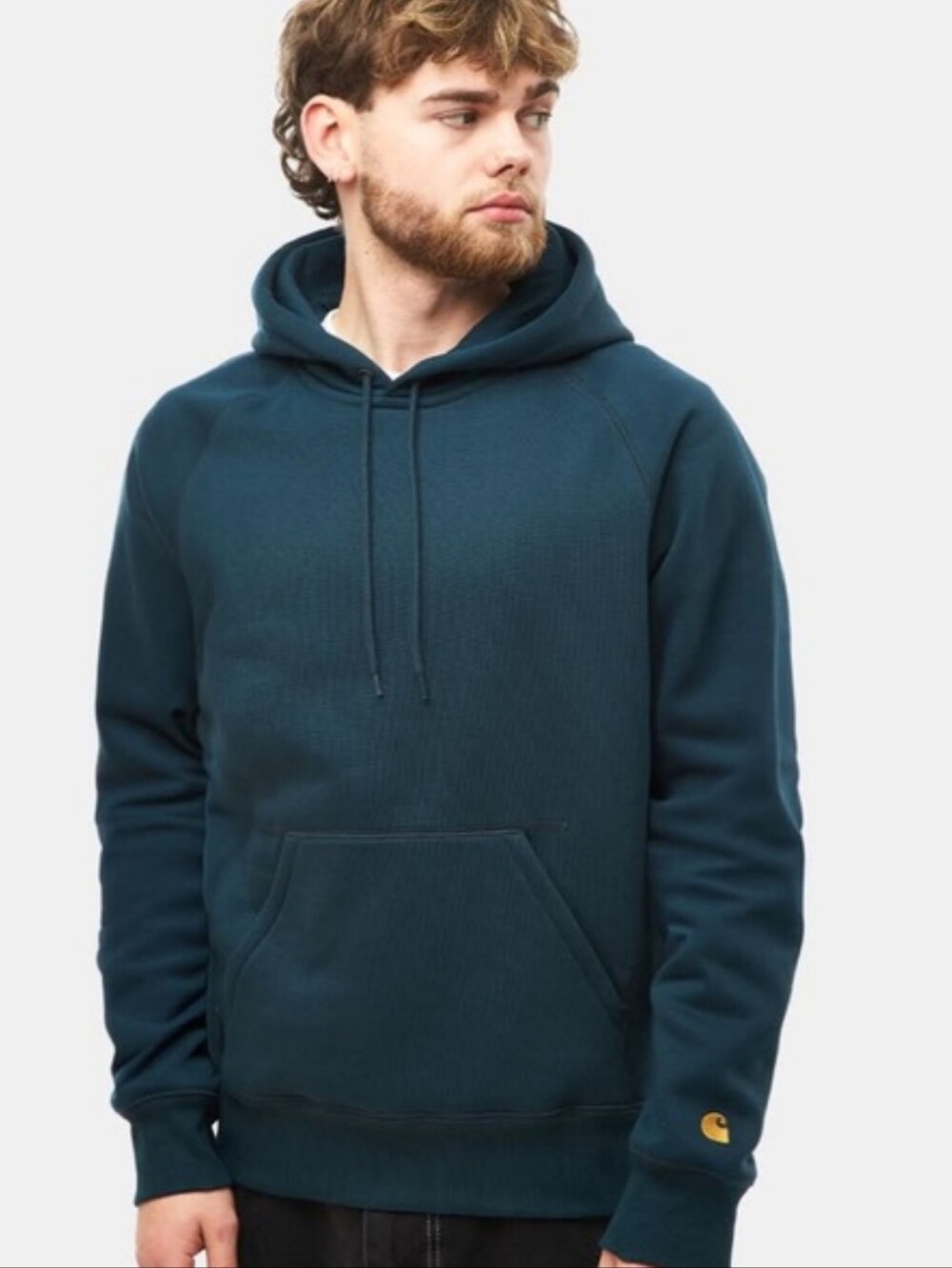 Carhartt WIP Hooded Chase unisex Sweatshirt - Duck Blue/Gold